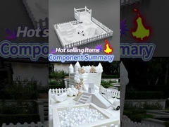 Bambini White Soft Play Equipment Parco giochi Pista da piscina con pallone