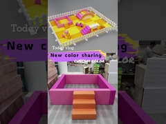 Orange Soft Play con Pista di palla e scivolo Rosa Rosso Soft Playground Indoor