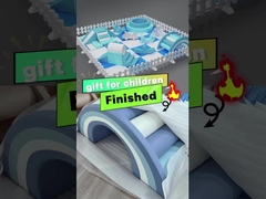 Attrezzatura per soft play su misura Set di soft play in schiuma bianca e blu