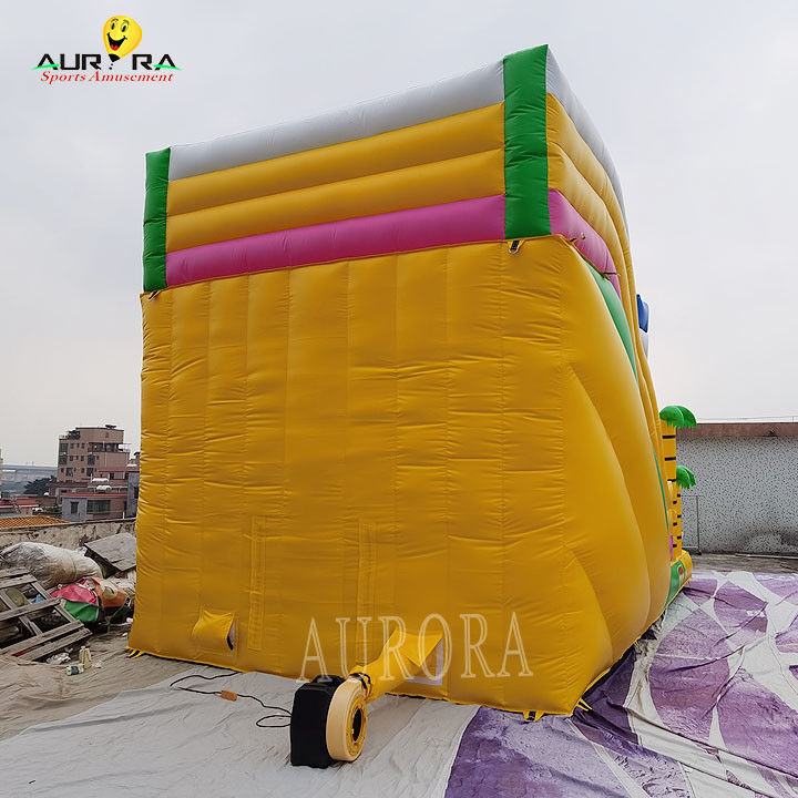 Giallo per tutte le età, scivolo gonfiabile commerciale personalizzato per eventi scolastici, divertente e sicuro