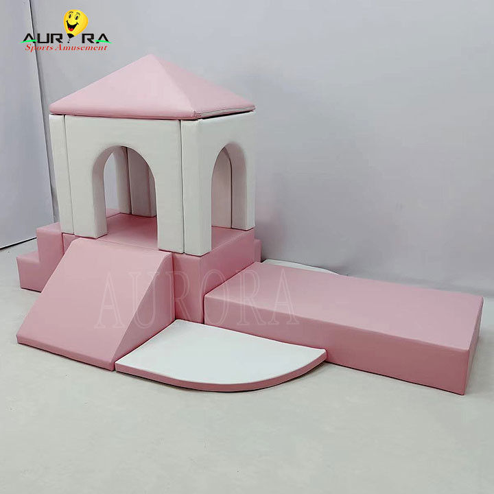 Soft Play Set Parco giochi Pastello Salire E Giocare Soft Blocks Rosa Bianco Fiore Mini