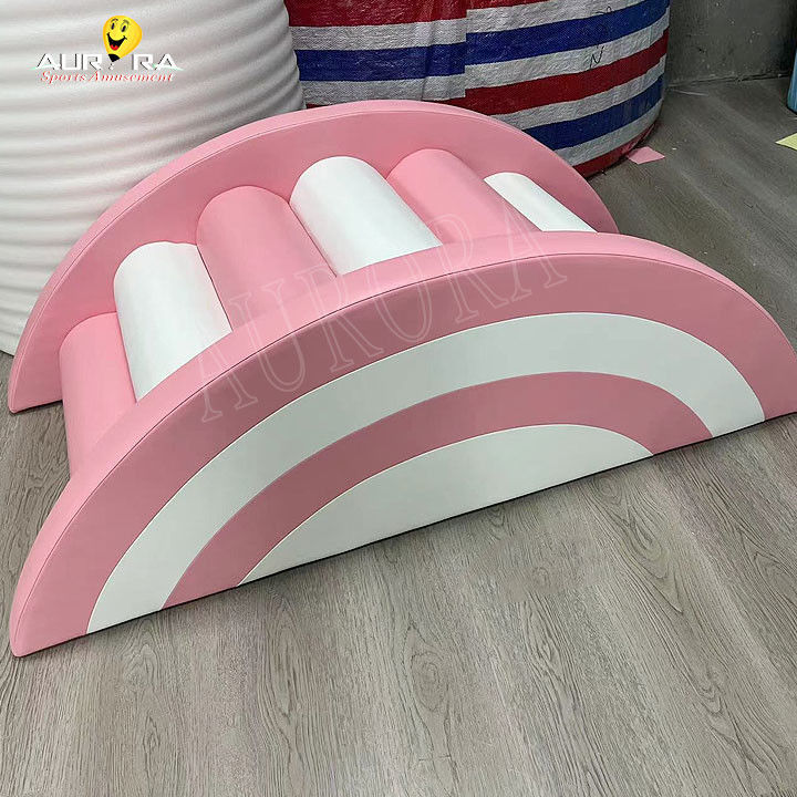 Soft Play Set Parco giochi Pastello Salire E Giocare Soft Blocks Rosa Bianco Fiore Mini
