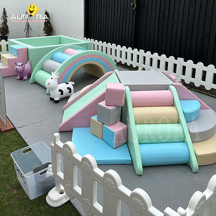 Pastel Baby Soft Play Blocchi di arrampicata per festa Noleggio attrezzature soft play personalizzate