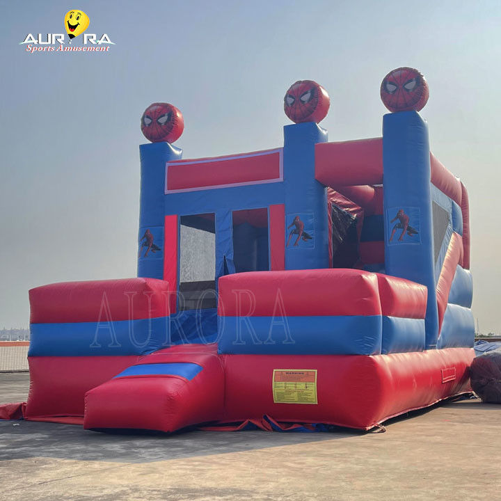 Il tema di Spider-Man colorato gonfiabile castello rimbalzante Bouncer Combo personalizzato
