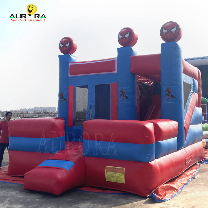 Il tema di Spider-Man colorato gonfiabile castello rimbalzante Bouncer Combo personalizzato