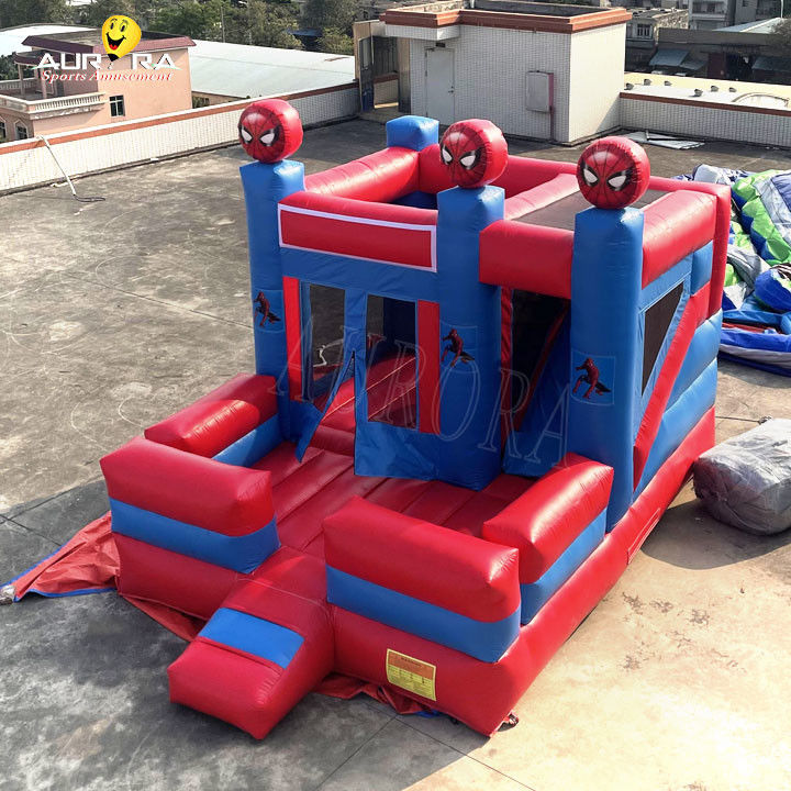 Il tema di Spider-Man colorato gonfiabile castello rimbalzante Bouncer Combo personalizzato