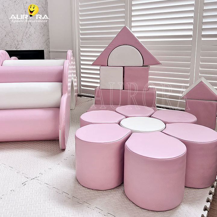 Pastello rosa Bianco Bambini attrezzature di gioco non tossiche alpinisti per gioco soft indoor