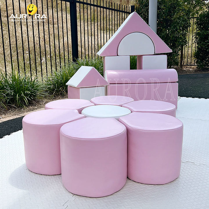 Pastello rosa Bianco Bambini attrezzature di gioco non tossiche alpinisti per gioco soft indoor