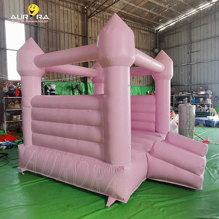 Casa saltante gonfiabile rosa per bambini Casa saltante gonfiabile rosa 10x10 Per noleggio di festa di nozze