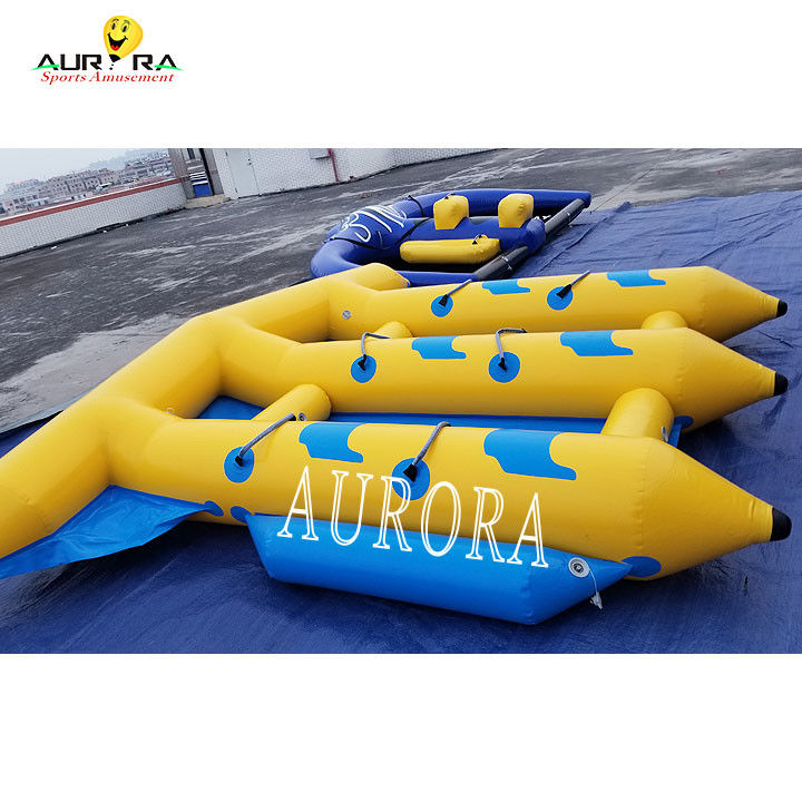 Sport acquatici colorati rimorchiati gonfiabili Banana Barca tubo Pesce volante per il mare