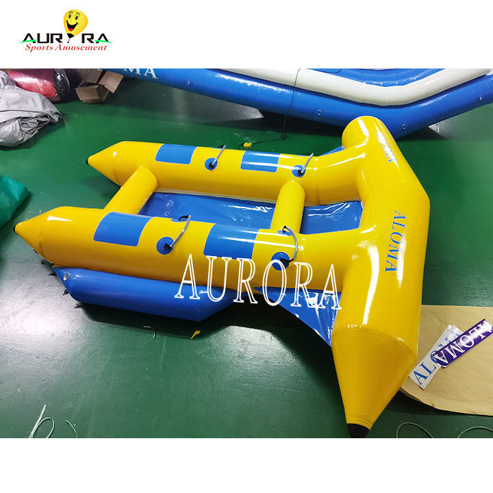 Sport acquatici colorati rimorchiati gonfiabili Banana Barca tubo Pesce volante per il mare