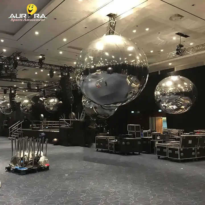 Colorevole sfera di specchio gonfiabile 0.3mm PVC Party Grandi sfere decorative