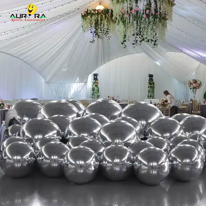 Colorevole sfera di specchio gonfiabile 0.3mm PVC Party Grandi sfere decorative