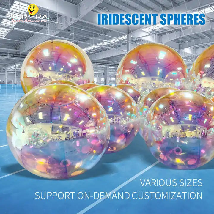 Sfere di specchi gonfiabili decorative di colore PVC personalizzate