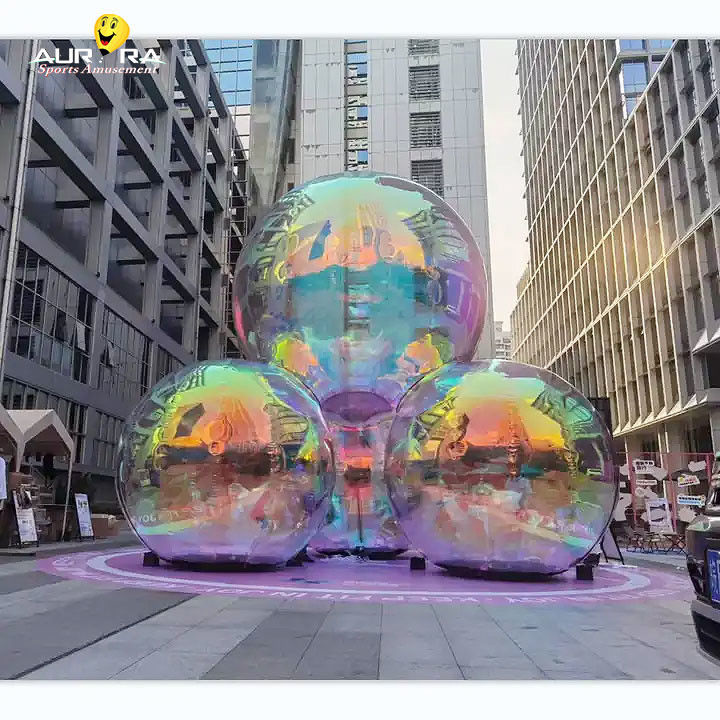 Giro a sfera gonfiabile gigante PVC per festa di decorazione Rosso Blu Giallo