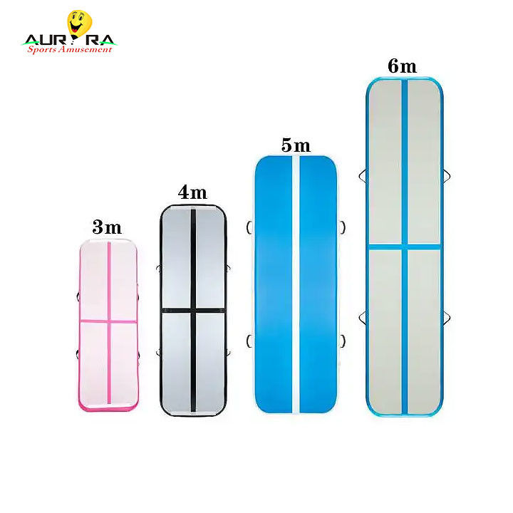 Gym Tumbling Gymastics Air Track Mat 3m Out Door Inflatabile Salto Mat Blu