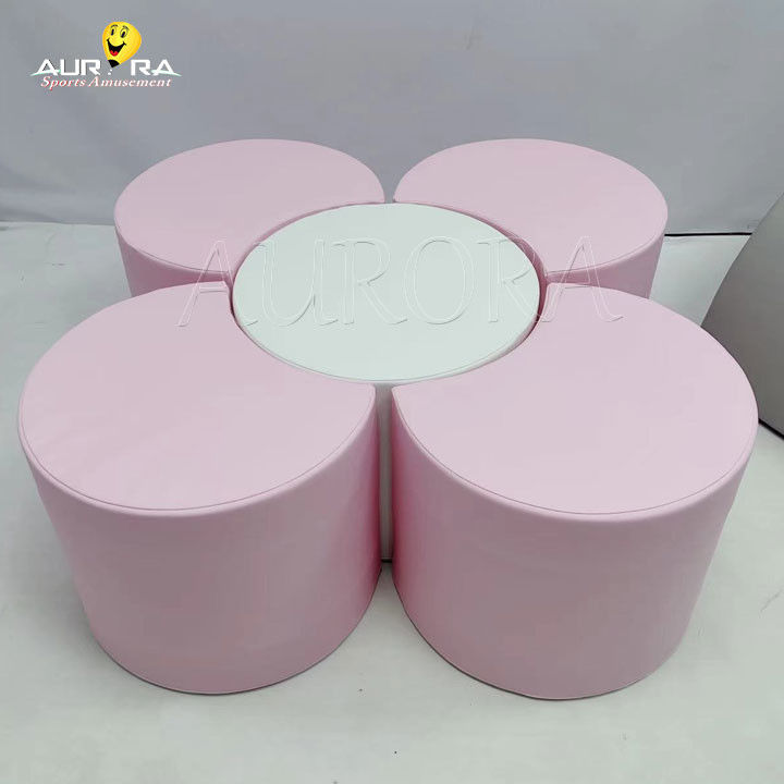 Parco giochi attrezzature per soft play set giochi all'aperto rosa blu bianco indoor bouncy