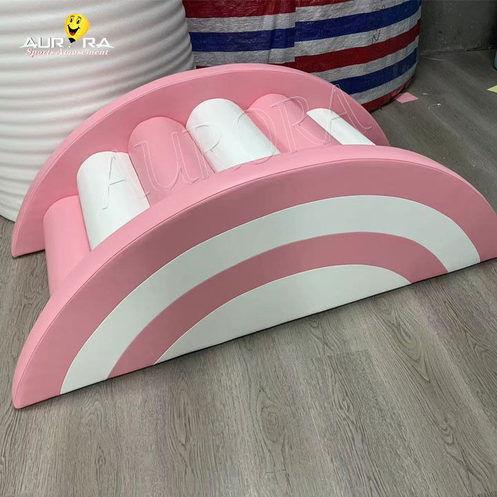 Parco giochi attrezzature per soft play set giochi all'aperto rosa blu bianco indoor bouncy
