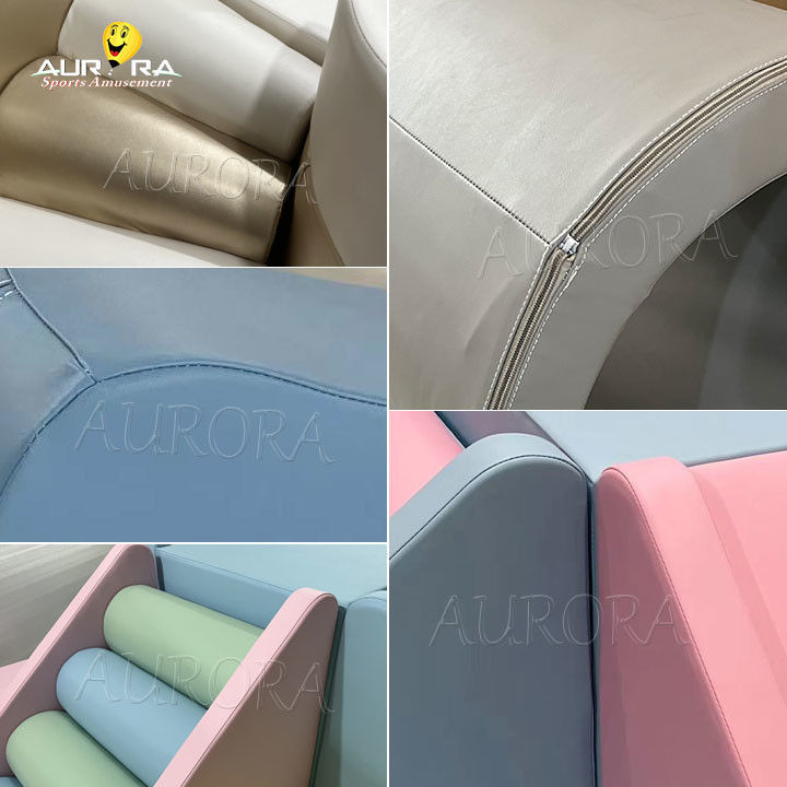 Set di attrezzature per giochi per bambini bianchi Parco giochi interno ed esterno con casa rimbalzata