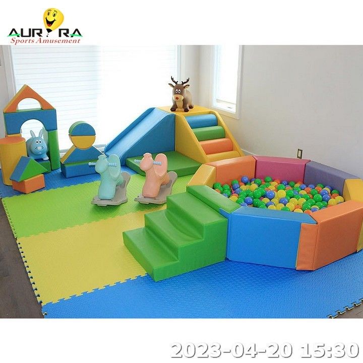 Orange Round Ball Pit Pool Gioco Parco giochi Bambini Slide Indoor Soft Play
