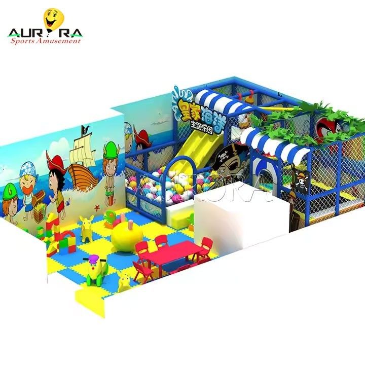 Parco tematico interno Parco divertimenti per bambini blu Attrezzature con 1 e Materia in acciaio