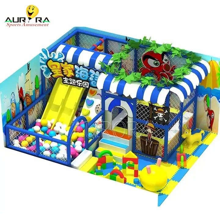 Parco tematico interno Parco divertimenti per bambini blu Attrezzature con 1 e Materia in acciaio