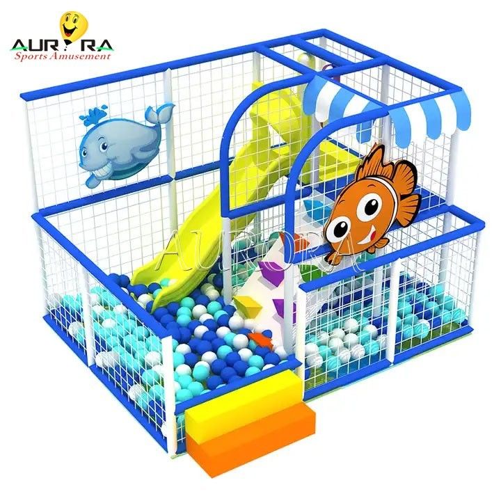 Parco tematico interno Parco divertimenti per bambini blu Attrezzature con 1 e Materia in acciaio
