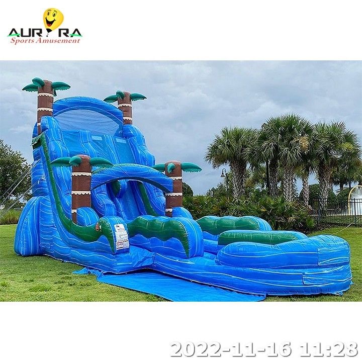 Slide d'acqua gonfiabili per piscine castelli da ballo noleggio blu