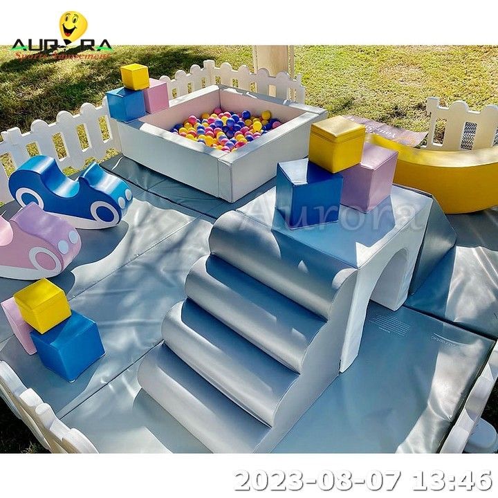 Soft Play Fence Baby Soft Play Set Ball Pit Con Slide Ocean Ball Playground