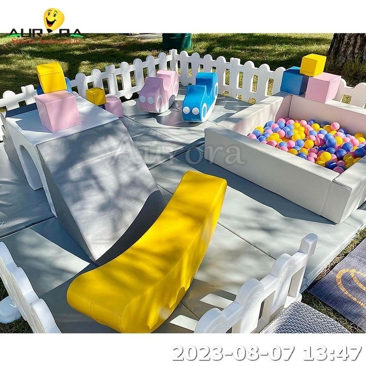 Soft Play Fence Baby Soft Play Set Ball Pit Con Slide Ocean Ball Playground
