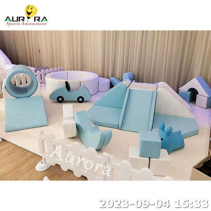 Negozio Soft Play In vendita Soft Play Equipment Soft Play Set Bianco E Rosa