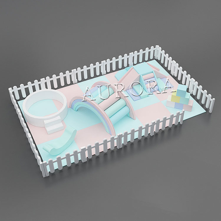 Soft Play White Fence Ball Pit Soft Play Equipment White Soft Play Set Per il noleggio di feste