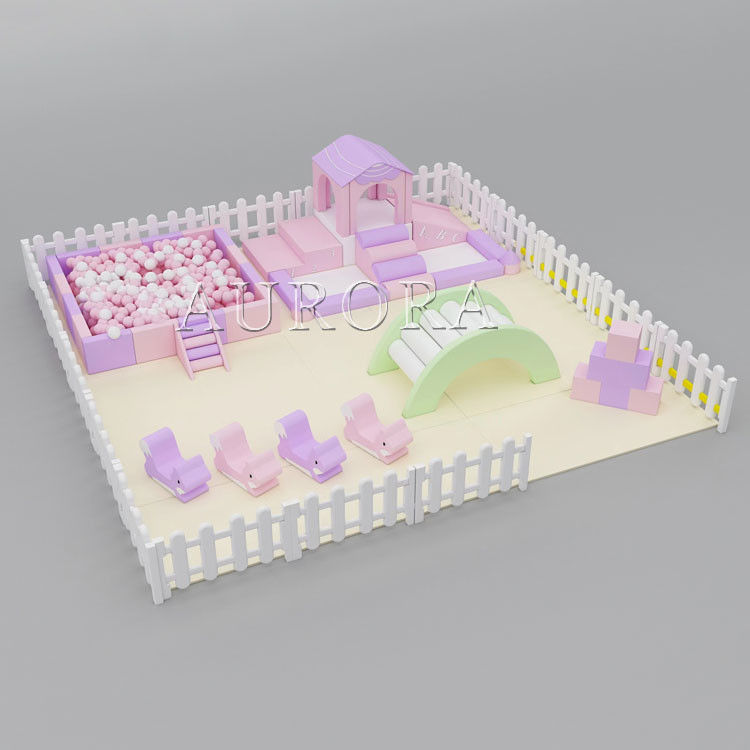 Equipaggiamento di gioco reale Soft Play Purple Pink Foam Indoor Soft Play Fence