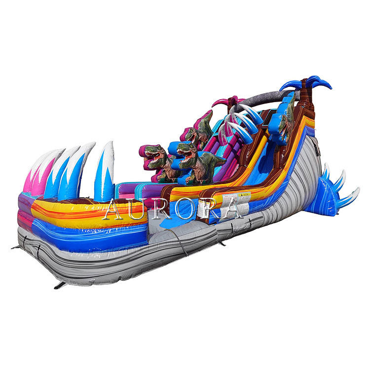 Slide d'acqua gonfiabili per la piscina di grado commerciale viola blu gigante