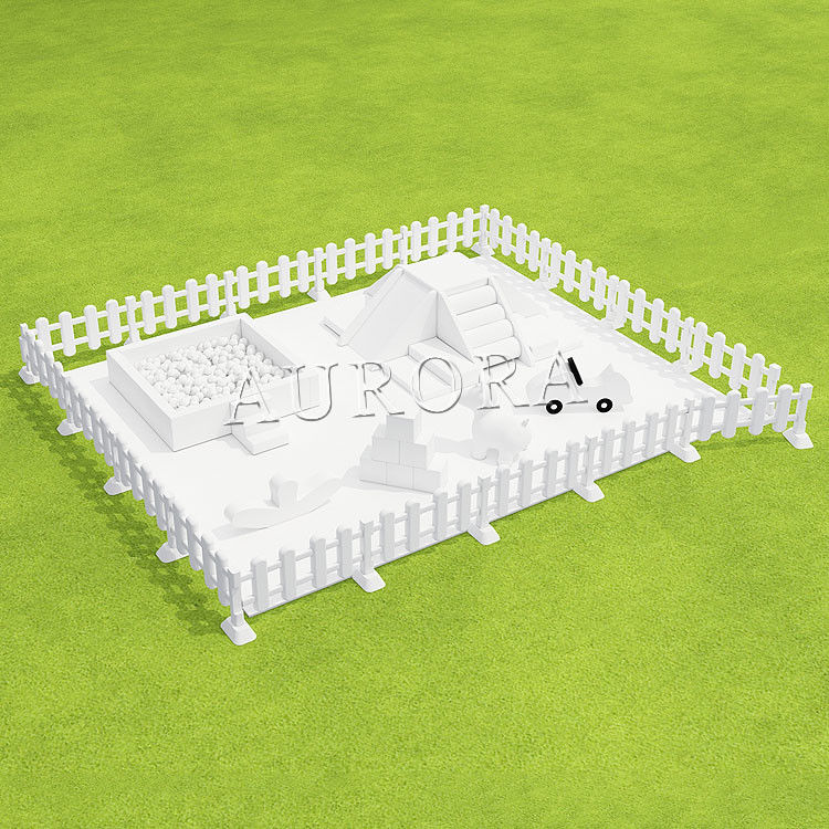 Equipaggiamento per soft play Set White And Blue Foam Play per le feste Affari di noleggio