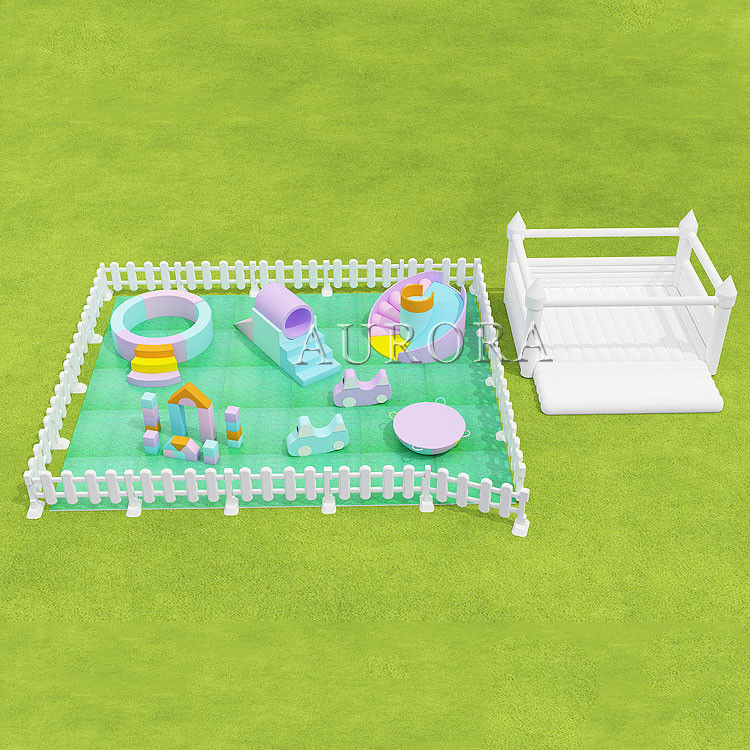 Pacco Soft Play Blocchi da arrampicata Giallo Bianco Attrezzatura da gioco Set Per noleggio di festa