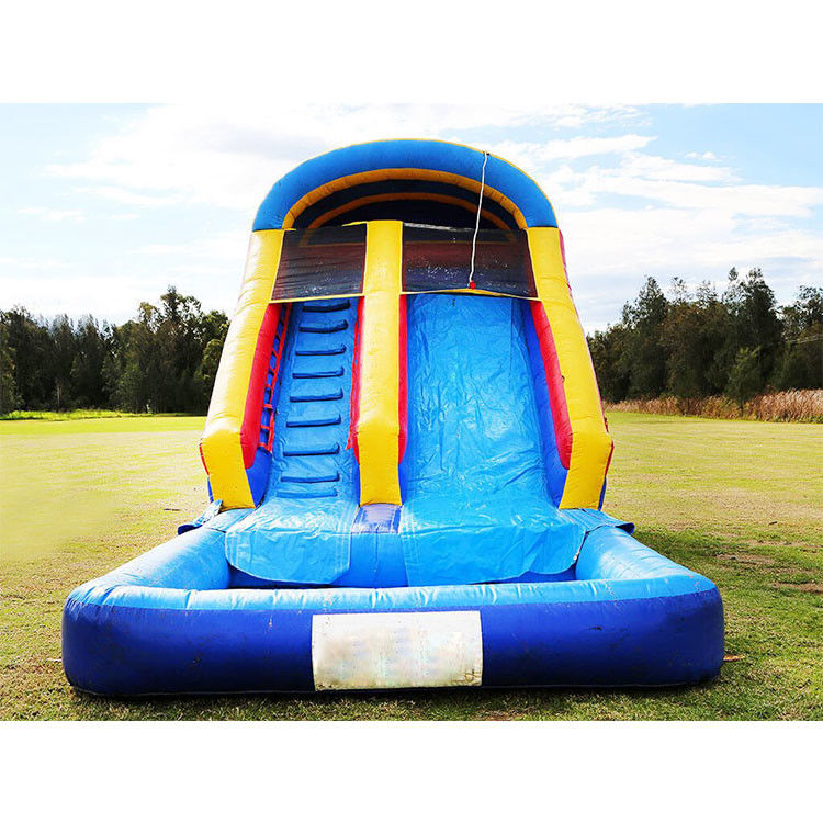 Bounce Obstacle Inflatabili scivoli d'acqua per piscina doppia corsia colorati giochi per adulti