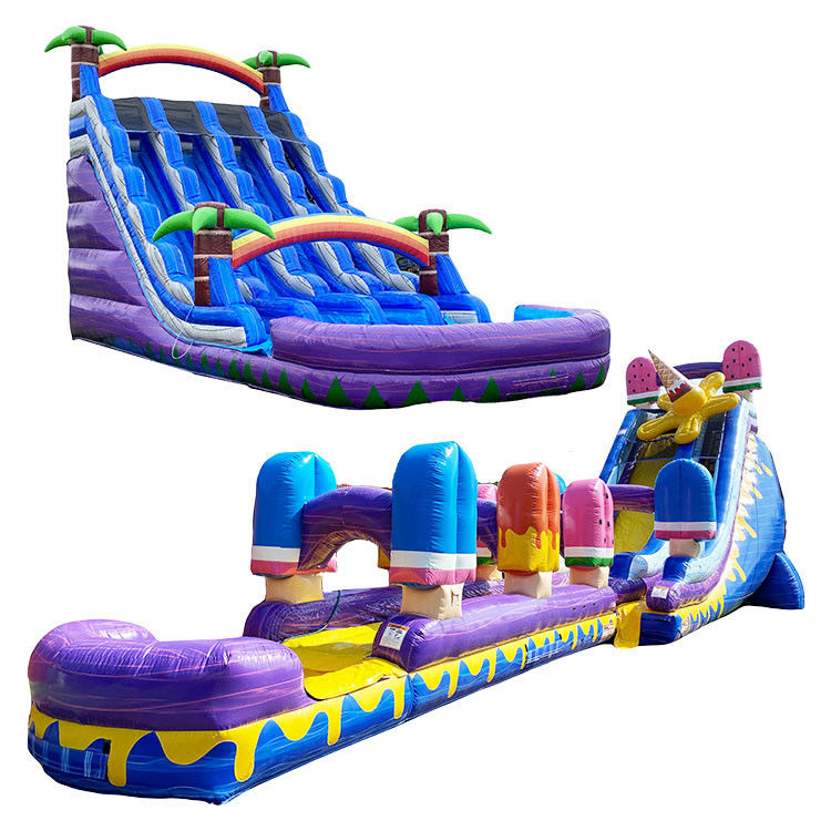 Slide d'acqua gonfiabili da 31 piedi per adulti e bambini