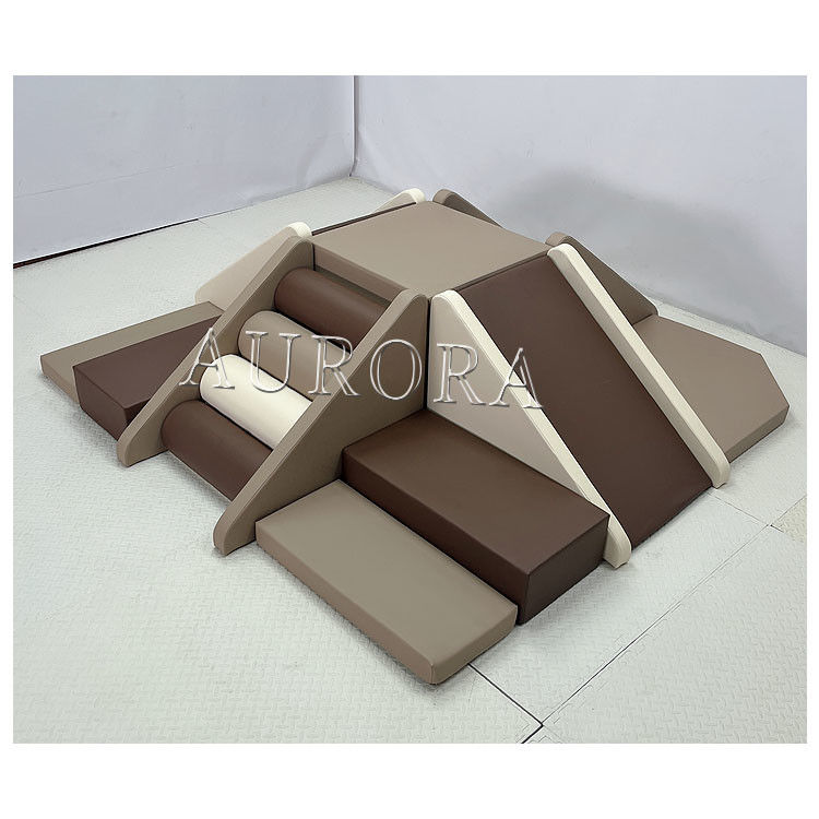 Fabbrica Soft Play Parco giochi Caffè attrezzature beige Indoor Soft Play Round Ball Pit