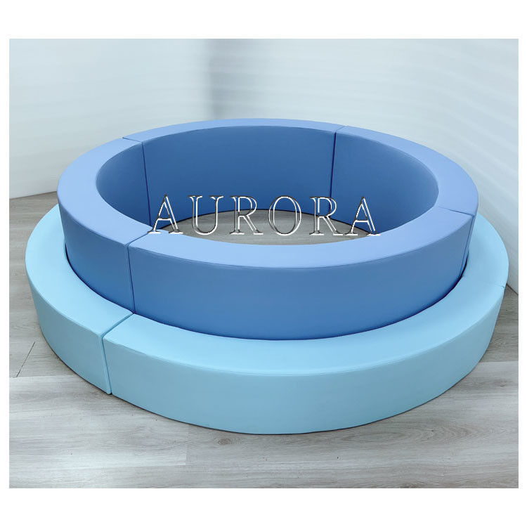 Attrezzatura per soft play su misura Set di soft play in schiuma bianca e blu