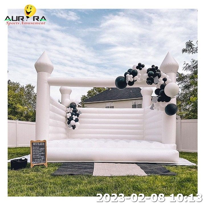 Per l' Evento Casa gonfiabile bianca Bounce Kids Bouncer gonfiabile Per noleggio matrimonio