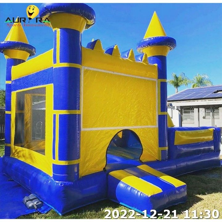 Casa gonfiabile salta salta Colore blu Slide combinato personalizzato