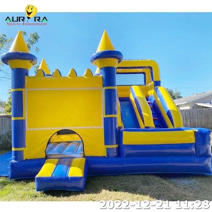 Casa gonfiabile salta salta Colore blu Slide combinato personalizzato